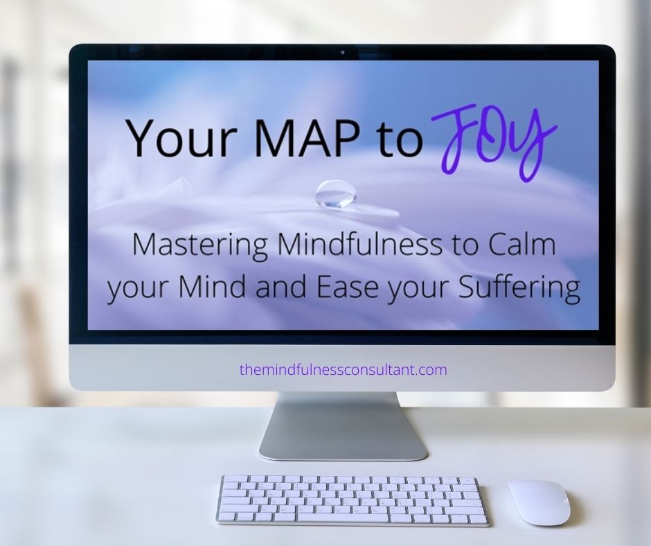 computer with MAP to JOY mindfulness course